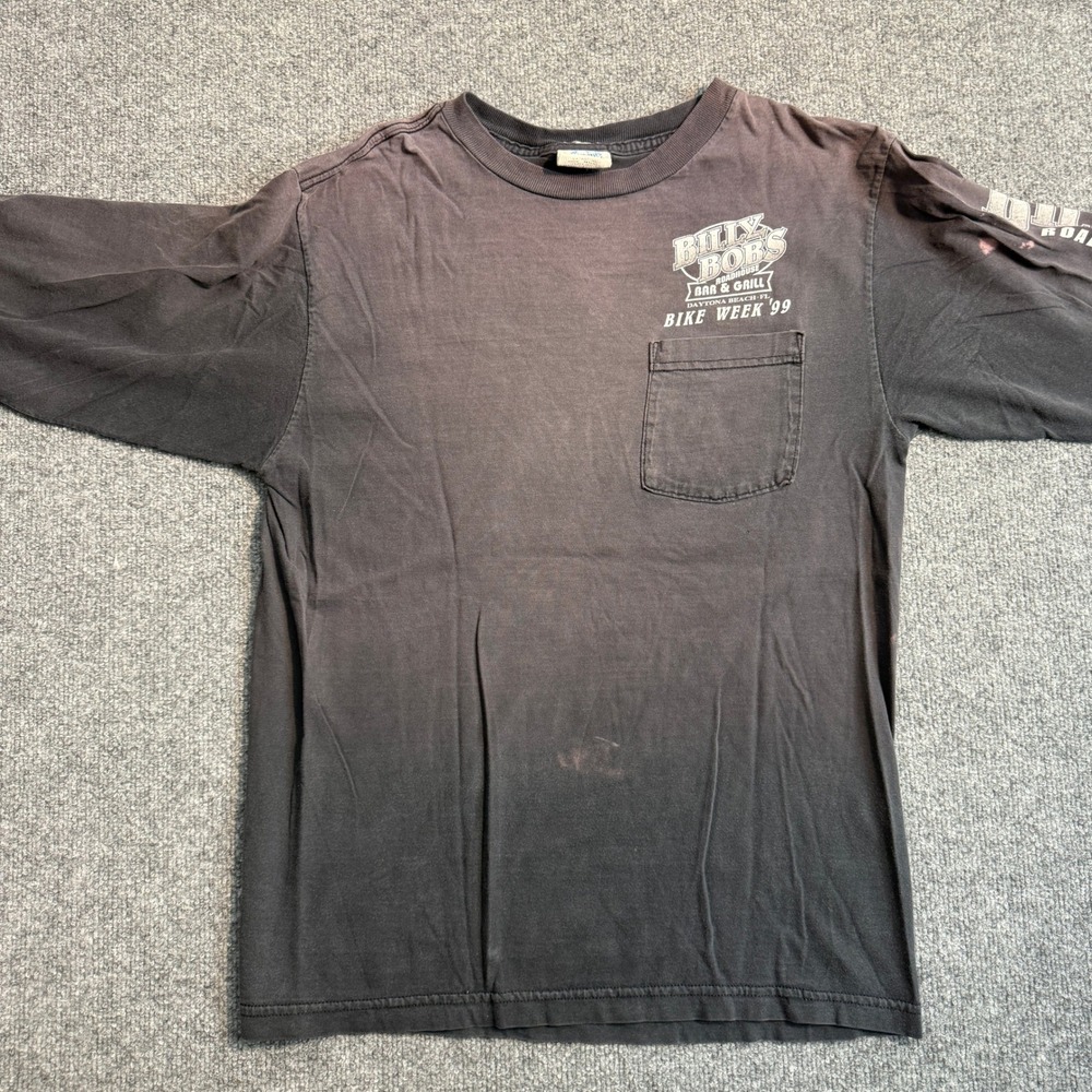 Vintage 1999 Billy Bobs Roadhouse Daytona Bike Week Long Sleeve Pocket T-Shirt L - Picture 4 of 11